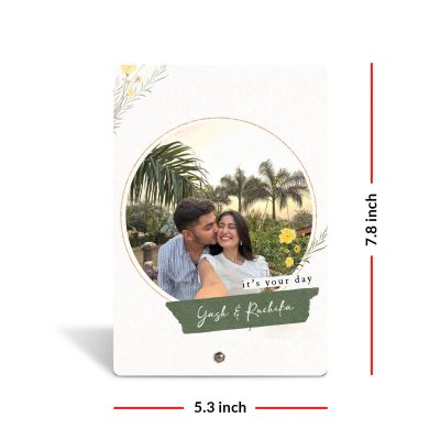 Personalized Couple Photo Frame Stand | Bedside Desk Tabletop Customized Gift for Couple Special, Birthday, Wedding, Engagement Anniversary Gift for Wife & Husband